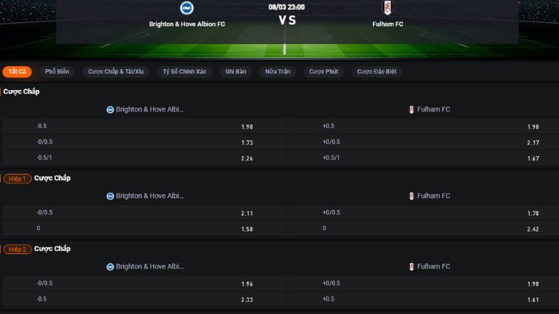 Brighton vs Fulham